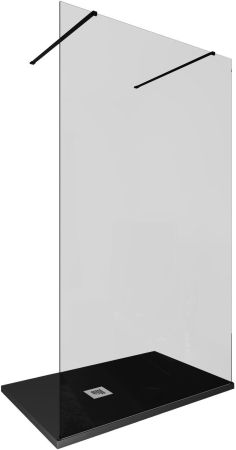 Душевая перегородка Allen Brau Infinity 2 120 3.21046.BBA.T черный браш, артикул 3.21046.BBA.T