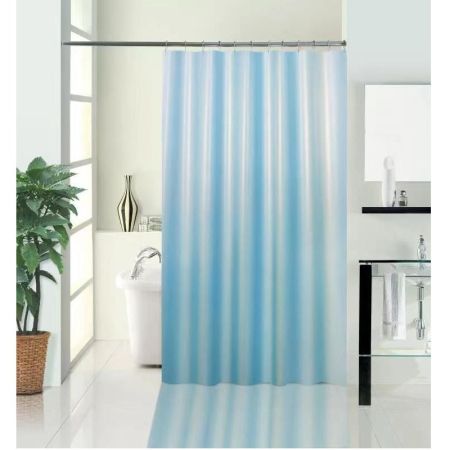 Штора для ванной комнаты Savol S-MTX1818B, голубой, артикул S-MTX1818B