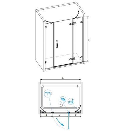 Душевая дверь RGW SA-01 (Прозрачное, 1900), артикул 02030119-19