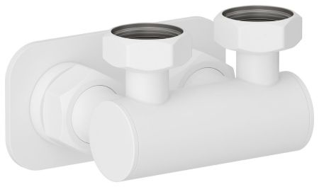 Модуль 2х3/4" угловой EU50 (Матовый белый), артикул 30-1538-3434