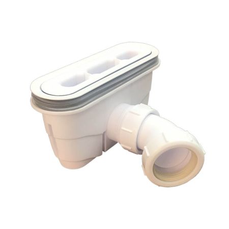 Сифон для поддона S-010, ABS-пластик, белый, артикул S-010-TZV-19C3