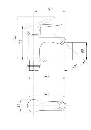 Смеситель для раковины ПСМ-Профсан PSM-759-044 ПЛЮС тип См-УмОЦБА, артикул PSM-759-044
