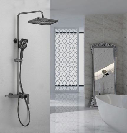 Душевая система BELZ B24572-3, оружейная сталь