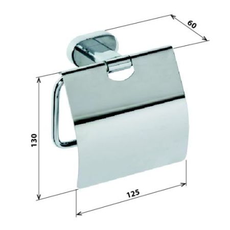 Держатель OVAL туалетной бумаги с крышкой,125х130х60мм, артикул 118412011
