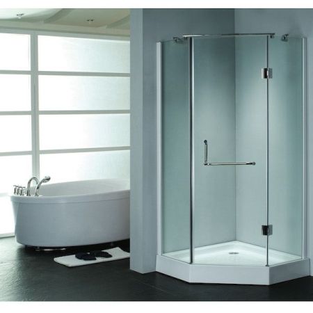 Душевой уголок Grossman GR-8090 185х90 профиль Белый/Хром стекло прозрачное, артикул GR-8090