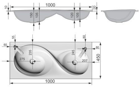 Раковина VIGO Otto 100 (rkOTT.100-81), артикул rkOTT.100-81