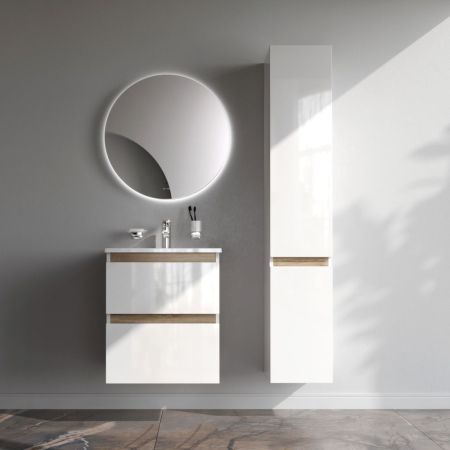 M85AFHX0552WG X-Joy, База под раковину, подвесная, 55 см, 2 ящика, белый глянец, артикул M85AFHX0552WG