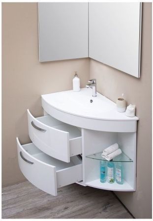 Зеркало De Aqua Трио Люкс 90 L белый