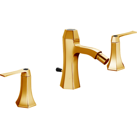 CISAL Cherie Смеситель для биде на 3 отверстия, с донным клапаном, цвет золото/черный, артикул CF0012207C