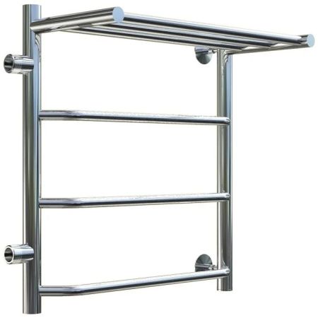 Водяной полотенцесушитель Тругор Браво 1 П ПМ L 60x40 с полкой Хром, артикул Браво1/ПМ506040Плев