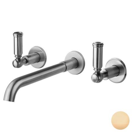 Bossini Liberty Смеситель для раковины на 3 отверстия встраиваемый без заглушки, цвет: античная бронза