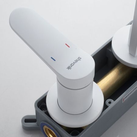 Смеситель для раковины встраиваемый Shevanik S4341C, белый