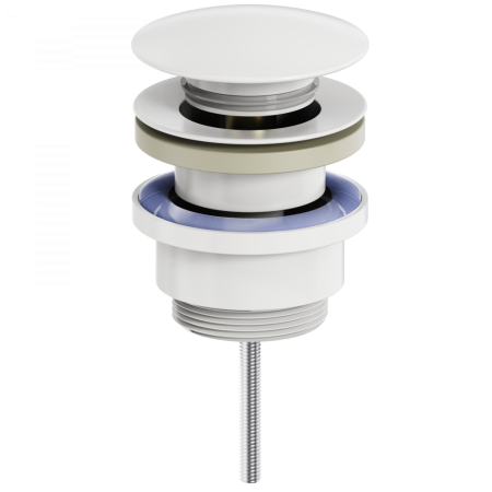 Донный клапан для раковины 1 1/4 WONZON & WOGHAND, Белый матовый (WW-88SS07-MW), артикул WW-88SS07-MW