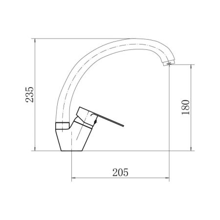Смеситель для кухни FASHUN A54113-7, черный