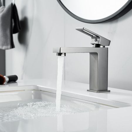 Смеситель для раковины Raffine F0196T, оружейная сталь, артикул F0196T