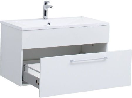 Тумба с раковиной De Aqua Кубика 90 белый, артикул 00212686