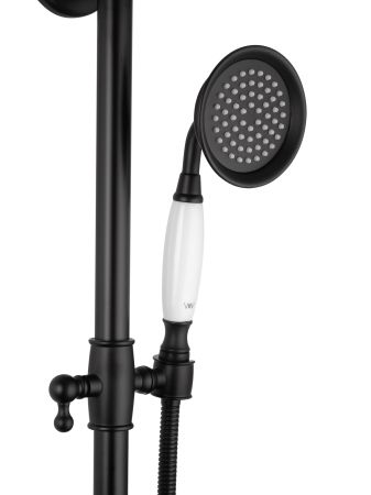 Душевая система WONZON & WOGHAND RETRO, Черный матовый (WW-88739020-MB), артикул WW-88739020-MB