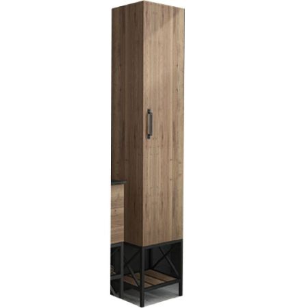 Шкаф пенал Comforty Бредфорд 40 4148004 Дуб темный