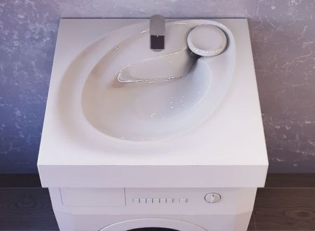 Раковина Raval Perla 60 Per.08.60/W на стиральную машину Белая