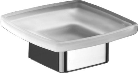 Gedy Lounge, настольная стеклянная мыльница на металлическом основании, цвет хром, артикул 5451(13)