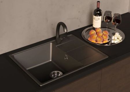 Кухонная мойка Ulgran Quartz Prima 650-08, космос, артикул Prima 650-08