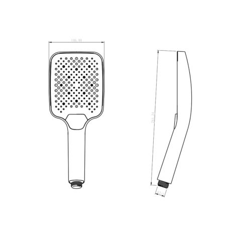 Лейка для душа Raglo R450.52.03, золотой сатин