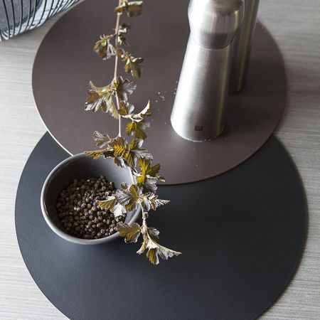 ADJ Круглый плейсмат, D35 см., цвет: черный/серый, артикул 0004.01/03