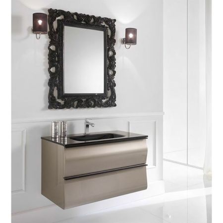 Тумба под раковину Cezares GLISS85C.07 подвесная Bianco laccato lucido