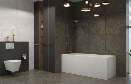 Акриловая ванна Lavinia Boho Rock 37070050, усиленный армированный корпус ванны, 150x75 см, артикул 37070050