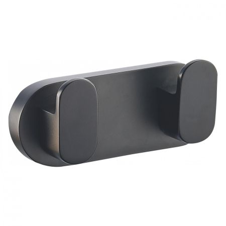 Двойной крючок для ванной WONZON & WOGHAND CARBON, Черный (WW-7725), артикул WW-7725