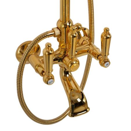 Душевая стойка со смесителем для ванны, верхнего и ручного душа CEZARES FIRST-CVD, артикул FIRST-CVD-02-M