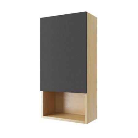Шкаф подвесной с дверцей EXCELLENT Tuto 40 см (черный/дуб) правый, артикул MLEX.0107.400.BLGR