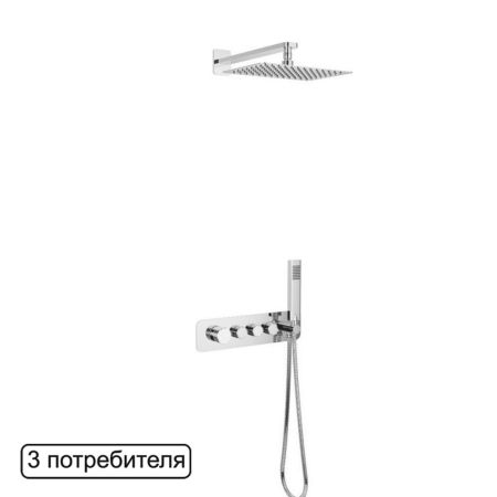 Система для душа скрытого монтажа EXCELLENT Krotos AREX.SET.8036CR (хром), артикул AREX.SET.8036CR