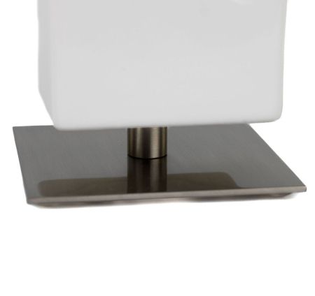 Stil Haus Urania, настольный керамический стакан на ножке, цвет никель сатин - белая керамика, артикул 617(36-BI)