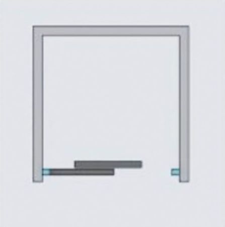 Душевая дверь в нишу Radaway Idea Black DWJ 130 R профиль Черный стекло прозрачное