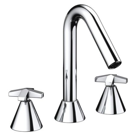 Nicolazzi Star  Смеситель для раковины на 3 отв, излив 131мм, цвет хром