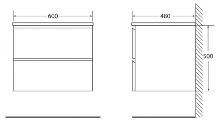 Мебель для ванной комнаты BELBAGNO LUCE-600, артикул BB600AB