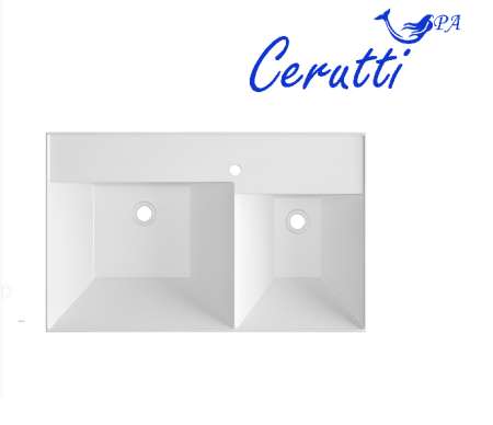 Раковина Double SIUSI (805х500х180) двойная накладная Cerutti SPA
