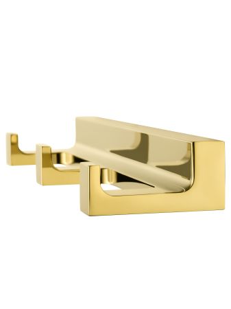 Вешалка с 3 крючками для ванной WONZON & WOGHAND ECLIPSE, Глянцевое золото (WW-9135-LG), артикул WW-9135-LG