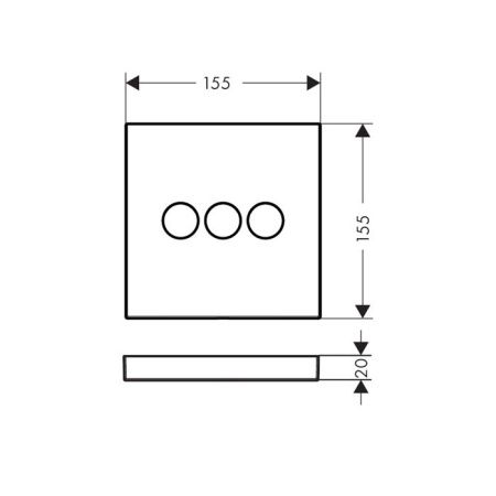 HG ShowerSelect Вентиль, скрытого монтажа, для 3 потребителей, шлиф. черный хром