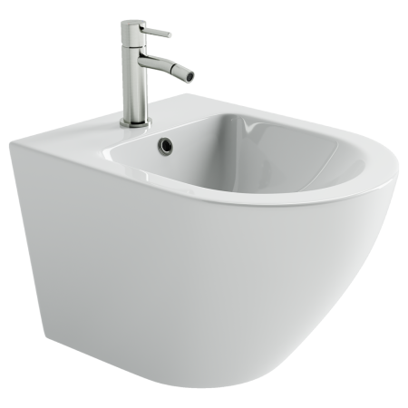 Биде подвесное Ceramicanova Альба (Alba) с крепежом для скрытого монтажа белый CN11006, артикул CN11006