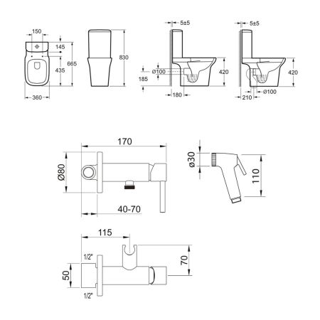 Комплект 2 в 1 Lavinia Boho Bristol 21040005