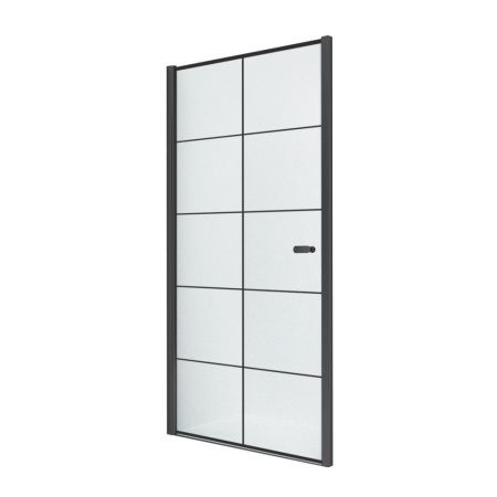 Дверь в нишу NEW TRENDY NEW SOLEO BLACK одинарная 90x195 D-0277A (черный)