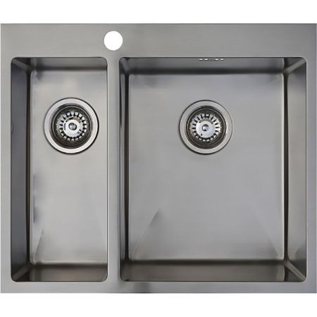 Мойка Seaman Eco Marino SMB-6151DLS, два отверстия (Ø35мм), комплектация с вентиль-автоматом, артикул SMB-6151DLS.B