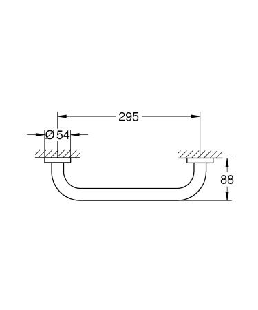 Ручка для ванной GROHE Essentials, никель матовый(40421EN1) Ручка для ванной GROHE Essentials, никель матовый(40421EN1)