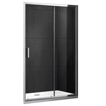 Душевая дверь в нишу Gemy S30191E 130 профиль Хром стекло прозрачное