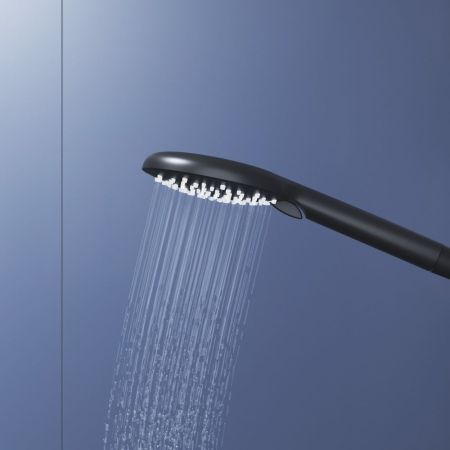 Душевая стойка черная со смесителем из стали RGW SP-25B