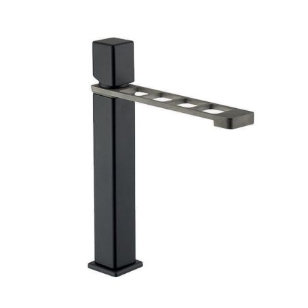 Смеситель для раковины Webert ONE-X OX830402441, черный/сталь, артикул OX830402441