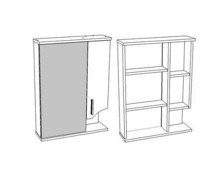 Зеркало-шкаф "Креста 55", артикул SD-00000292