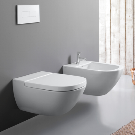 GLOBO Stockholm Унитаз подвесной 51*37см, с системой скрытого крепежа, цвет белый